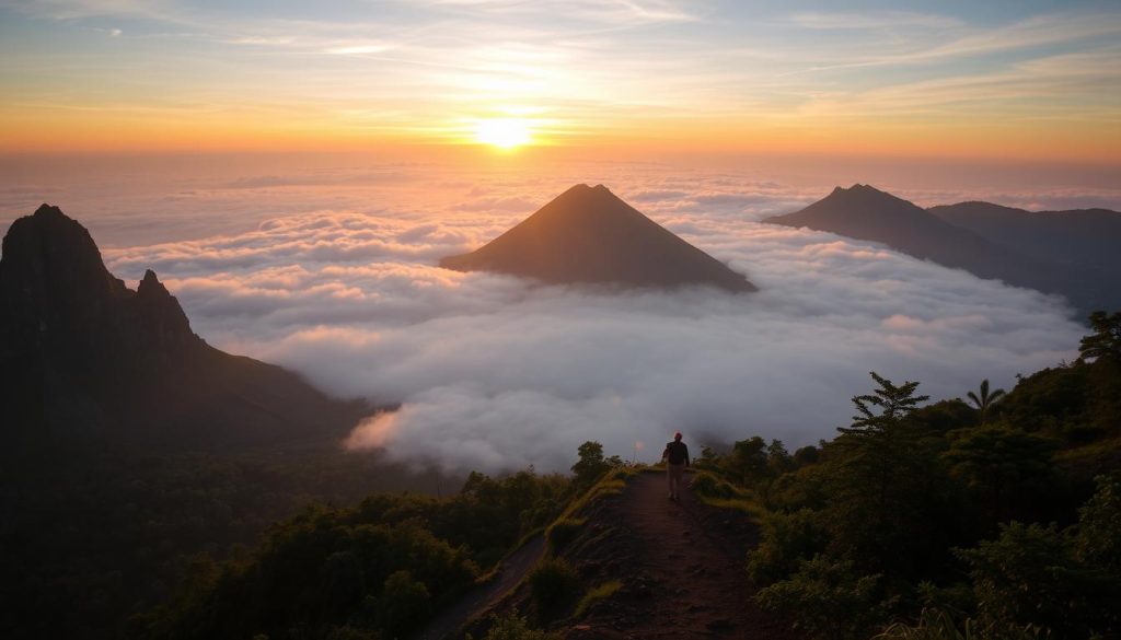 Sunrise di Puncak Gunung Merapi Sunrise di Puncak Gunung Merapi